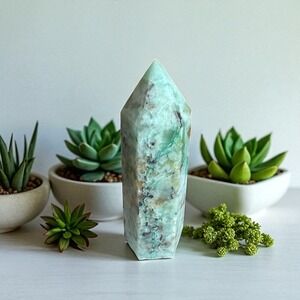 Chrysocolla Healing Crystal Tower | Boho Home Décor & Meditation Stone‎